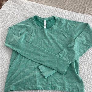 Lululemon Athletica Teal Green Long Sleeve Shirt Swiftly 10